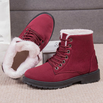 Snow Boots Fleece-lined Thickened Shoes Winter Warm Non-slip