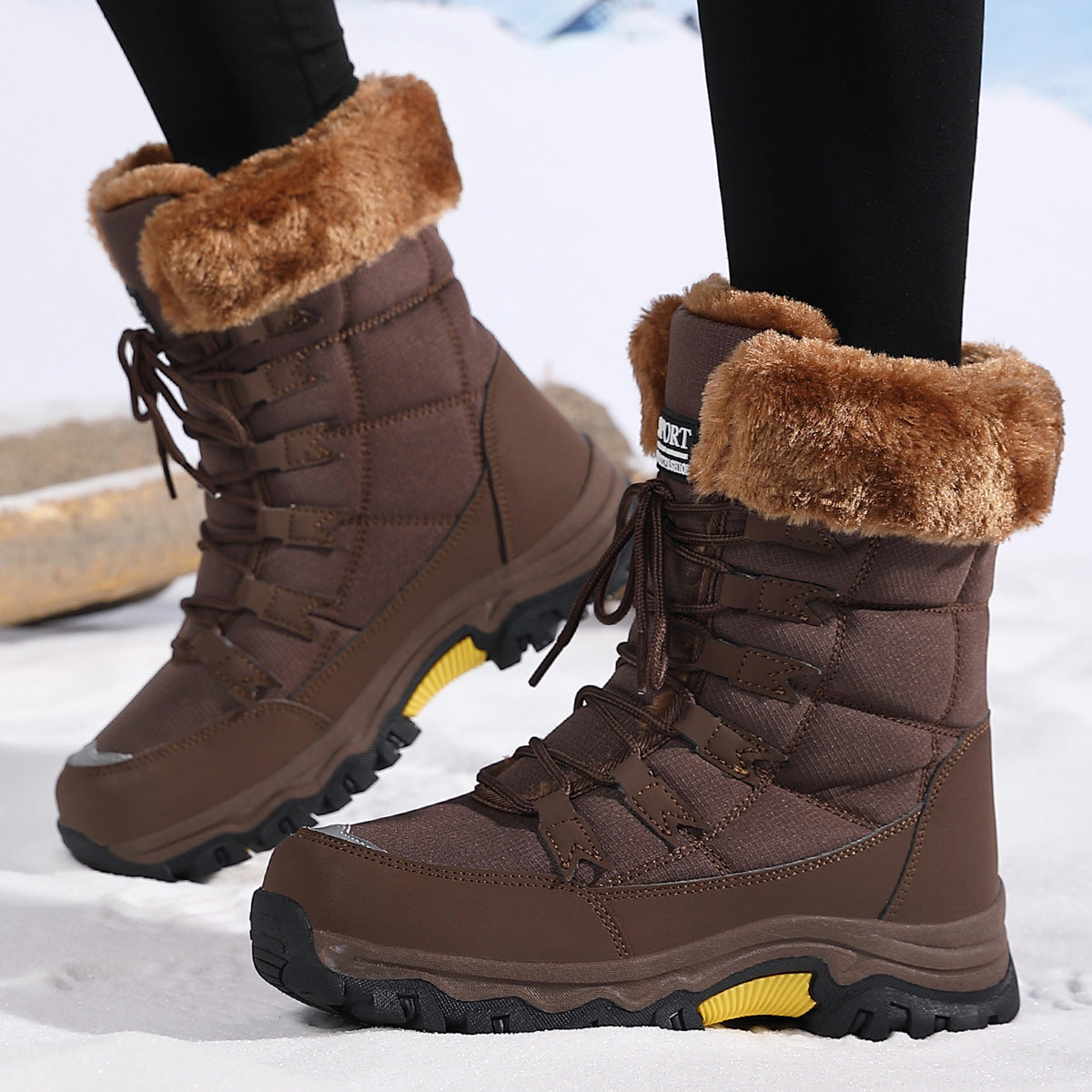 Velvet Warm Cotton Snow Boots High Cotton-padded Shoes