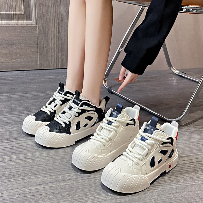 Female Autumn And Winter Niche Panda Plus Velvet Casual Shoes